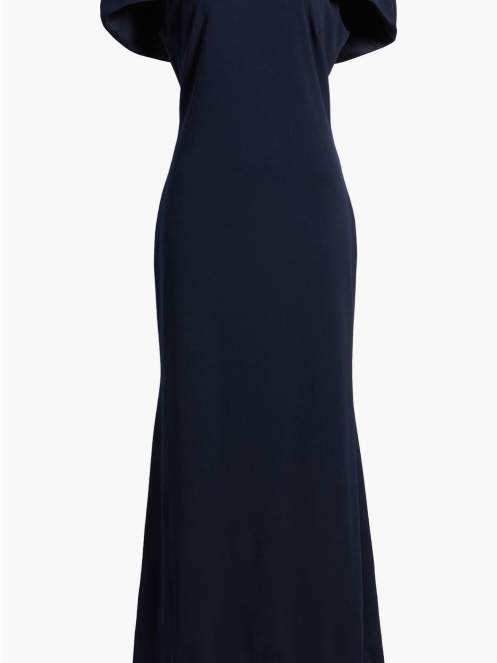 Betsy & Adam Navy Floor-Length Maxi Dress
